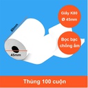 Giấy in bill, Giấy in nhiệt k80x45 (100 cuộn)