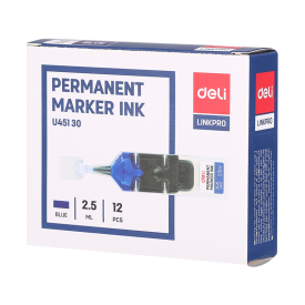 Eu45130 Đánh Dấu Vĩnh Viễn Refill Ink 12 Cái Màu Xanh Deli