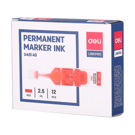 Eu45140 Đánh Dấu Vĩnh Viễn Refill Ink 12 Cái Đỏ Deli