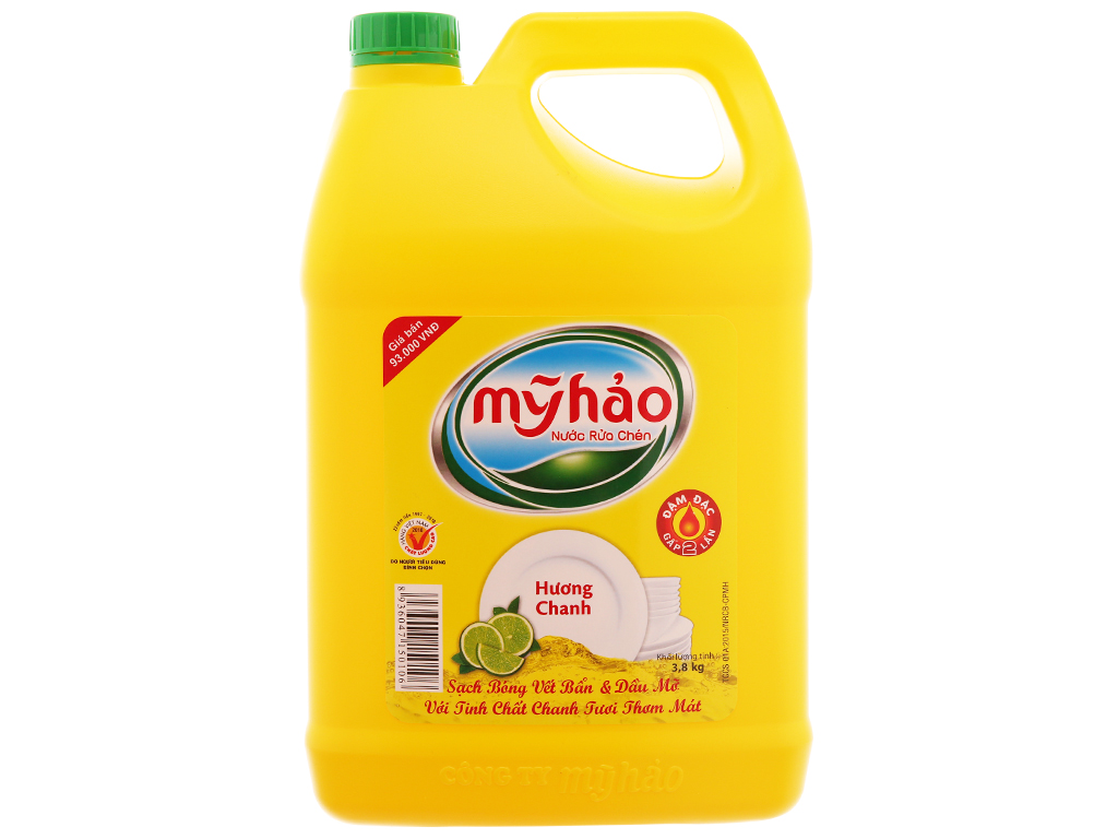 Nước Rửa Chén Mỹ Hảo (Chanh) 3.6Kg