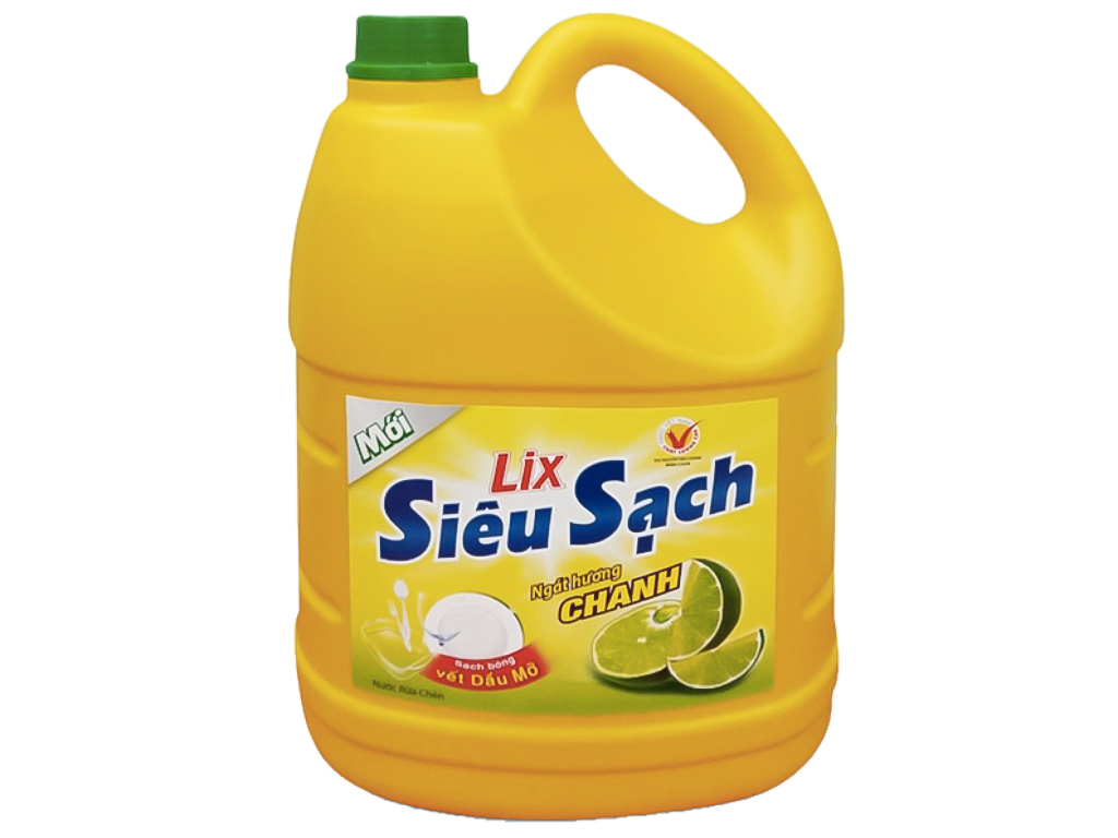 Nước Rửa Chén Xanh Siêu Sạch Lix Chanh 4Kg