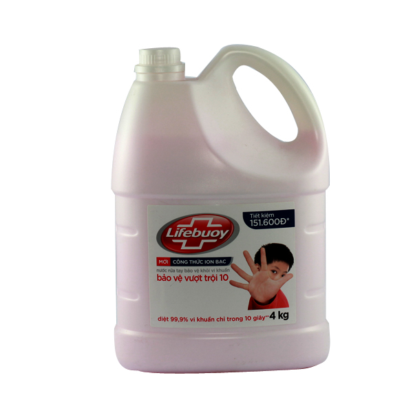 Nước Rửa Tay Lifebuoy Bảo Vệ Vượt Trội 10 (Đỏ) 4KG