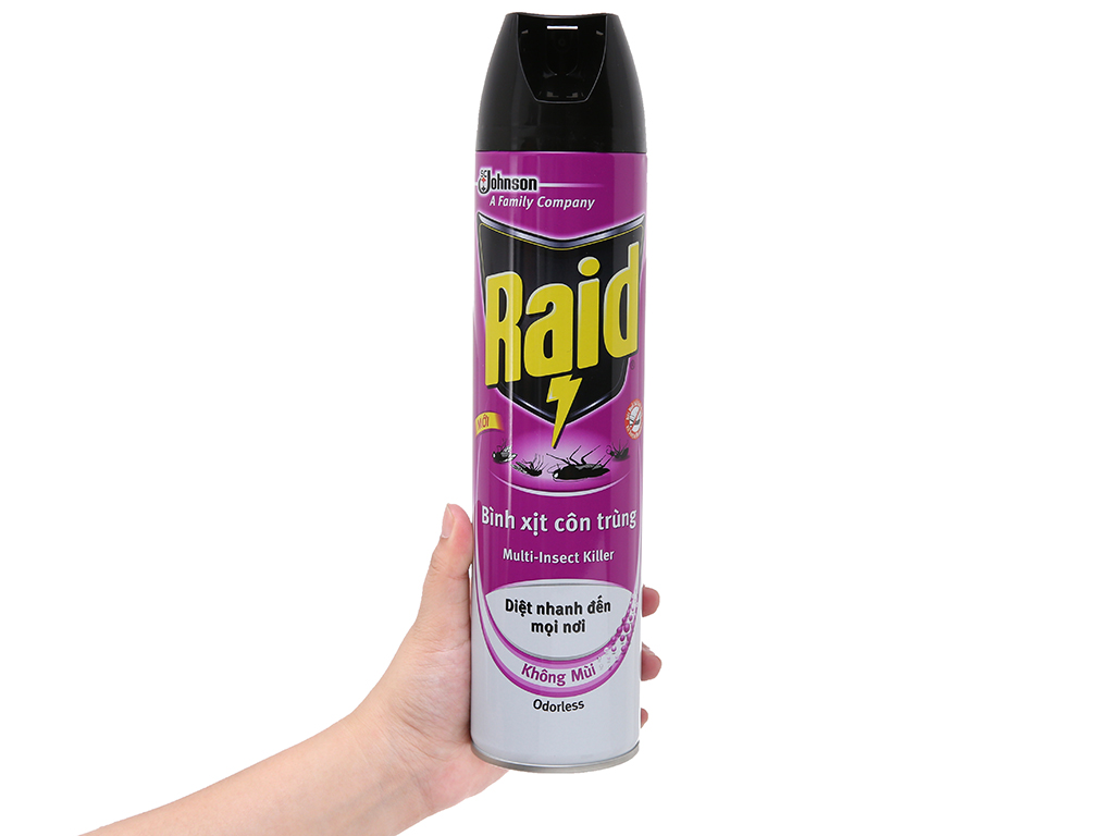 Xịt Muỗi Raid Hương Không Mùi 600Ml