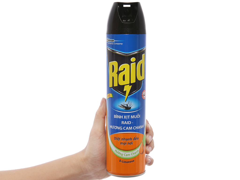 Xịt Muỗi Raid Hương Chanh 600Ml