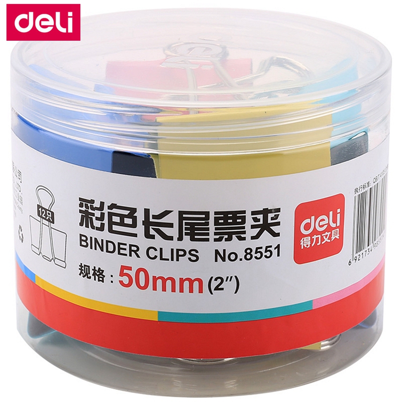 Kẹp Bướm Màu 51mm DELI E8551A