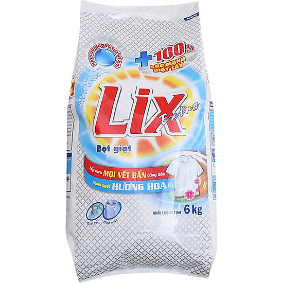 Bột giặt Lix Extra Hương Hoa 5.5Kg