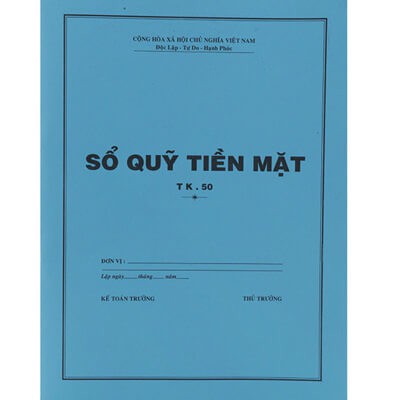 Sổ Quỹ Tiền Mặt (50 Tờ)