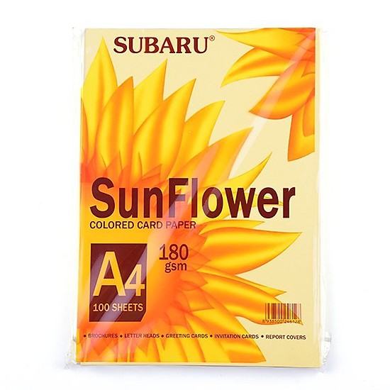 Bìa Giấy Ngoại A4 Vàng Sunflower