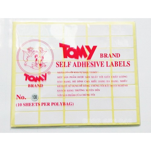 Giấy Decal Tomy 108 (19*36Mm)