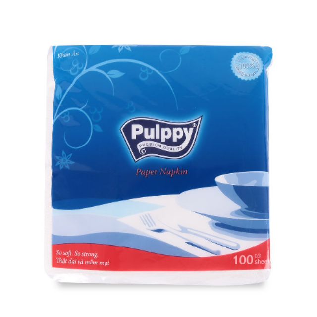 Khăn Giấy Ăn Pulppy Bịch Xanh