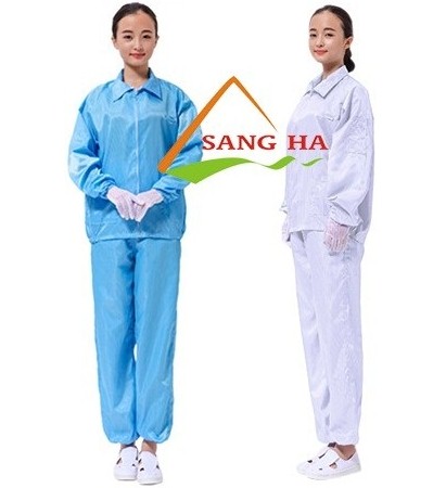 Quần Áo Chống Tĩnh Điện, Bộ Rời, Size XXXL, Màu Xanh