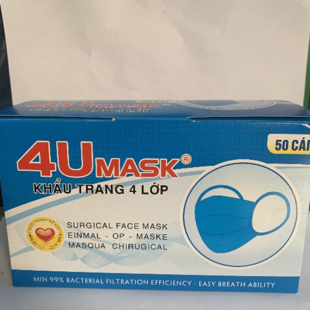 Khẩu Trang Y Tế 4U Mask (LOẠI 50 CÁI)