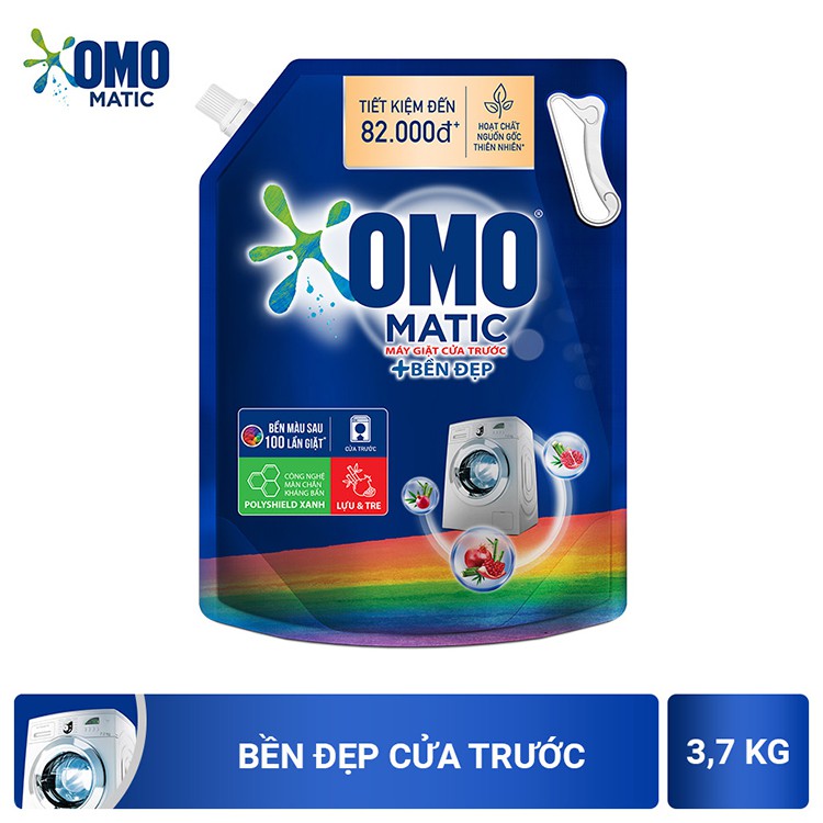 Nước giặt OMO Matic Xanh túi 3.7kg