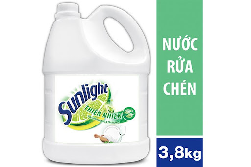 Nước Rửa Chén Sunlight Thiên Nhiên Muối Khoáng và lô hội 3.6Kg