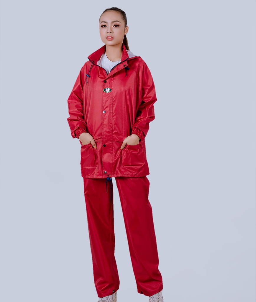 Áo mưa nữ A12 màu đỏ