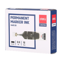 [19194] Eu45120 Đánh Dấu Vĩnh Viễn Refill Ink 12 Cái Đen Deli