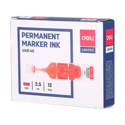 [19196] Eu45140 Đánh Dấu Vĩnh Viễn Refill Ink 12 Cái Đỏ Deli