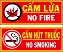 [8934578023753] Bộ Cấm Hút Thuốc + Cấm Lửa