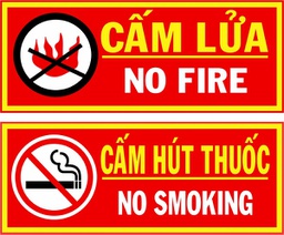 [8934578023753] Bộ Cấm Hút Thuốc + Cấm Lửa