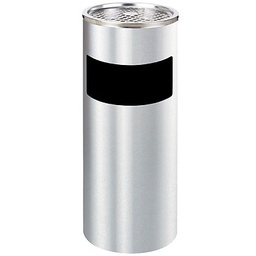 [23748] Thùng Rác Inox Gạt Tàn Thuốc Size:(Ø)300X(H)610Mm