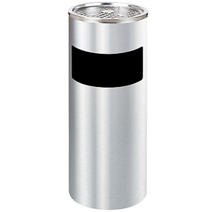 [23748] Thùng Rác Inox Gạt Tàn Thuốc Size:(Ø)300X(H)610Mm