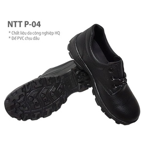 [28453] Giày NTT P04 Chỉ Đen,Váng Da Xịn,Để Pvc S38