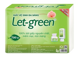 [4634] Giấy Ăn Let Green 700 Tờ (503G, 10 * 21Cm*2Ply) (1Bịch=10 Gói) Bịch Nhỏ