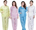 [8934578023577] Quần Áo Chống Tĩnh Điện, Bộ Rời, Nón, Khẩu Trang, Size L, Màu Xanh