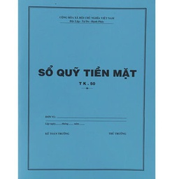 [47839] Sổ Quỹ Tiền Mặt (50 Tờ)