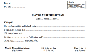 [48026] Đề Nghị Thanh Toán (100 Tờ)