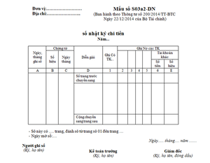 [48039] Nhật Ký Chi Tiền (50 Bộ)