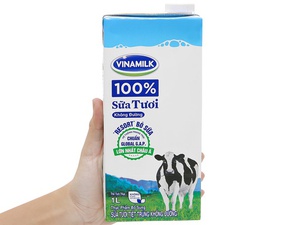 [48264] Sữa Tươi Tiệt Trùng Vinamilk Không Đường - Hộp Giấy 1L