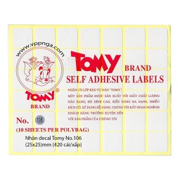 [8934578013242] Giấy Decal Tomy 106 (25*25Mm)