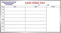 [5280] Bảng Lịch Công Tác SH1