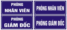 [5358] Bảng Mica Có Chữ, Nền Xanh Chữ Trắng 20x60Cm Dày 5Li