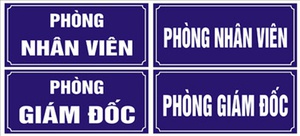 [5359] Bảng Mica Có Chữ, Nền Xanh Chữ Trắng 30x60Cm Dày 5Li