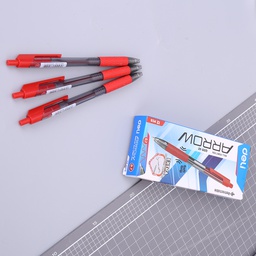 [56171] Bút Bi Dầu Đầu Bấm ARROW 0.7mm (Đỏ) Deli EQ01940