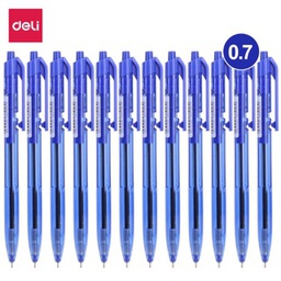 [56176] Bút Bi Dầu Đầu Bấm XTREAM 0.7mm (Xanh) Deli EQ02130
